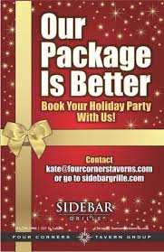 Book Your Holiday Party With Us At Sidebar Grille Holiday Parties Good Books Holiday