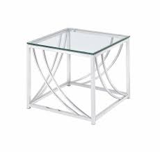 Side tables, nesting end tables & more. Living Room Glass Top Occasional Tables Contemporary Chrome Side Table 720497 End Tables Furniture Outlet Bedford Park