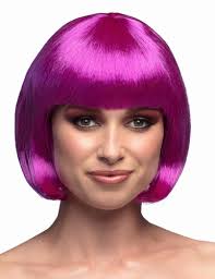 Smiffys Parrucca A Caschetto Con Frangia Rosa Neon For Sale Parrucca Donna  Rosa Corta A Caschetto Con Frangia Anni 20 Perruque Disco