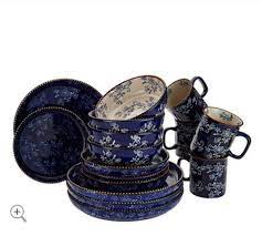 Temp Tations Floral Lace 16 Piece Deep D Temptations Bakeware Floral Lace Temptations Bakeware Dinnerware Set