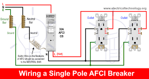 How To Wire An Afci Breaker Arc Fault Circuit Interrupter Wiring Electronic Engineering Types Of Electrical Wiring Breakers
