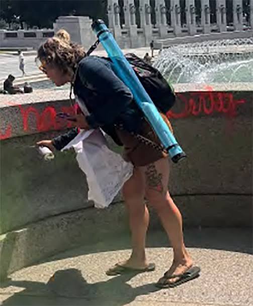 Suspect charged with vandalizing DC World War II memorial with bubble soap, red graffiti