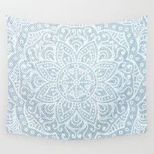 Mandala On Light Blue Jeans Wall Tapestry By Mantra Mandala Blue Tapestry Tapestry Wall Tapestry