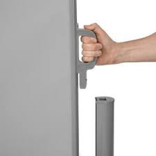 Tectake Brise Vue Retractable De Balcon Jardin Occultant En Pvc Et Alu Gris 3 X 2 M Brise Vue Auvent Mur Gris
