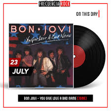 Shot through the heart and you're to blame darlin' you give love a bad name. Frecuencia Rock On Twitter On This Day July 23rd Bon Jovi Released Single You Give Love A Bad Name Hace34anos Frecuenciarock Music Didyouknow Efemerides Undiacomohoy Musichistory 80s 34yearsago Onthisday