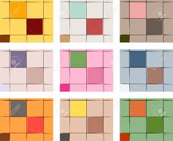 Set Von 9 Farbige Kuche Wande Mit Dekorplatten In Verschiedenen Farben Mit Bildern Von Tassen Auf Sie Lizenzfrei Nutzbare Vektorgrafiken Clip Arts Illustrationen Image 42140527