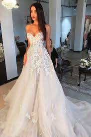 Princess A Line Sweetheart Tulle Lace Applique Ivory Wedding Dress Long Bridal Dresses On S Blush Pink Wedding Dress Pink Wedding Dresses Wedding Dresses Lace
