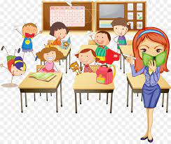 School Line Art Clipart Classroom Teacher Student Transparent Clip Art