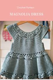 Crochet Dress Pattern Magnolia Dress Sizes Up To 8 Years Wzory Dziewiarskie Swetry Dla Dzieci Wzory