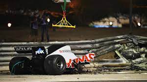 There was doubt as to whether his crash would have required a gearbox change and therefore a grid penalty, but ferrari said this morning they would not change it. F1 Formula One Driver Romain Grosjean Escapes Huge Fiery Crash