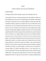 In chapter one an orientation of the research was provided. Chapter 5 Summary Of Findings Recommendation And Conclusion Vegetables Foods