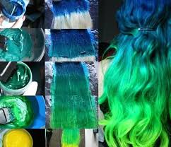 Long Hair Colored Light Green Green And Dark Green Ombre Hair Green Hair Blue Hair Tutorial How To Extensions Long Hair Color Ombre Hair Hair Styles