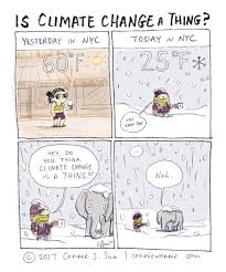 Climate change can be such an abstract, intangible, intimidating thing, and humor is a way to make it less daunting, he says. Cartoonconnie Comics Blog Is Climate Change A Thing