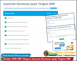 Bimtek Akm Smp Tahap 6 Asesmen Numerasi Pada Tingkat Smp Simak Soal Dan Referensi Jawaban