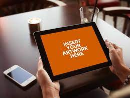 Download Ipad In Hand Landscape Mode Psd Mockup Psd Mockups