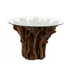 This coffee table design is the epitome of rustic meeting modern. Woodland Round Teak Root Coffee Table Casa