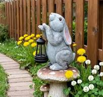 Cross-border new rabbit solar garden light ornament, garden balcony  succulent flower pot micro landscape bonsai flower device