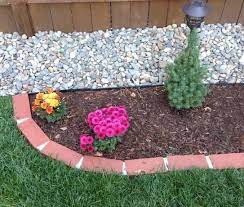 Argee 25 Ft Decorative Plastic Brick Edging Rg825 The Home Depot Plastic Garden Edging Brick Edging Garden Edging