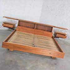 Maybe you would like to learn more about one of these? Teak Scandinavian Modern Cal King Storage Platform Bed And Swing Arm Nightstands Platform Bed Bed Frame With Storage Headboard Storage