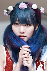 Lime From Hello Venus Dyed Hair Blue Hair Kpop Girls
