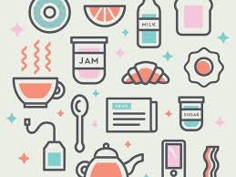 Breakfast Illustration Grafikdesign Inspiration Piktogramm Grafische Illustration