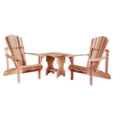 Exquisite handmade adirondack fan back style chairs and table. All Things Cedar 3 Pc Natural Adirondack Chair Set Lowe S Canada