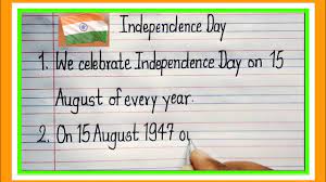 The following day, copies of the declaration of independence were distributed, and on july 6, the pennsylvania evening post became the first newspaper to print the extraordinary document. 20 Lines On Independence Day Independence Day 20 Lines Essay Writing By Learn Essay Speech Youtube