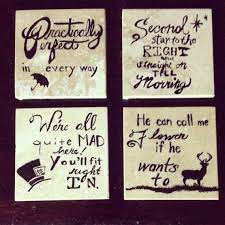 Disney quotes to help get you through the day. Handpainted Classic Disney Quote Coasters Set Of Four Disney Paintings Disney Quotes Canvas Quotes