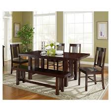 Cappuccino Wood Kitchen Dining Table Saracina Home Dining Table In Kitchen Solid Wood Dining Set Dining Set With Bench