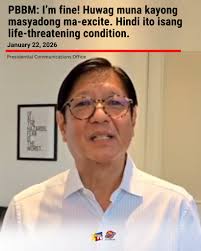 I'M FINE! Tiniyak ni Pangulong Ferdinand “Bongbon” Marcos Jr. na nasa  maayos syang kalagayan matapos ang balitang na-ospital ito. Sa panayam sa  kanya ni Palace Press Officer Claire Castro, sinabi nitong “i'm