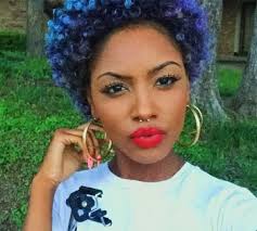Black Blue And Purple Curly Hair 10 Women Who Rock Blue Hair So Well Natural Hair Styles Dyed Natural Hair Curly Hair Styles