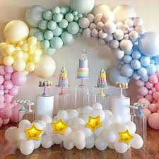 31in wide x 24in tall. Buy Magical Unicorn Rainbow Macaron Balloons Garland Arch Kit For Pastel Baby Shower Birthday Ice Cream Party Children S Party Decorations Online In Indonesia B07wwbdm2q