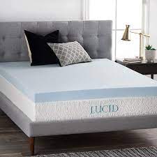 There is the option to leave out the gel infusion, and lucid also offers models infused with lavender essential oils and bamboo charcoal. Amazon Com Lucid 4 Inch Gel Memory Foam Mattress Topper Ventilated Design Ultra Plush Queen Home Kitchen