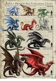 o adult dragon size comparison chart ages medium ice drago