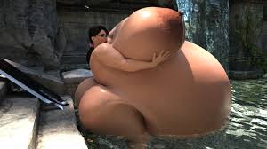 YlandraX Rule 34 art - intense belly expansion and big breasts action