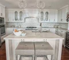 Mother Of Pearl Backsplash With Calcatta Quartz Counter Kitchen Cabinet Remodel Mother Of Pearl Backsplash Pearl Backsplash