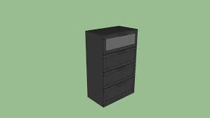 Qr code link to this post. Ikea Brimnes 4 Drawer Dresser Black Frosted Glass 3d Warehouse