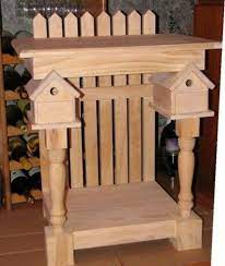 The side table offers you enough space to keep a book, glasses of water, and any decor piece on it. Birdhouse Night Table Night Table Bird Houses Wood Projects