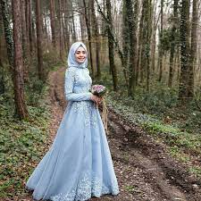 Muslim Wedding Ideas On Instagram Aww So Beautiful Gorgeous Blue Dress By Sheevaofficial Pakaian Pernikahan Gaun Pengantin Sederhana Pengantin Wanita