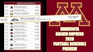 Gophers Football Schedule 2022 Minnesota Golden Gophers 2020 Football Schedule Preview - Youtube