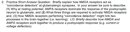 Nmda receptors can act as. Solved 2 Practice Short Answer Question Briefly Explain Chegg Com