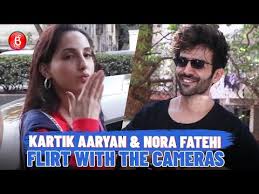 Maybe you would like to learn more about one of these? Kartik Aaryan Nora Fatehi Are All Smiles As They Flirt With The Cameras Youtube