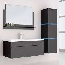 Mit eleganter optik und vielen. Badmobel Badezimmermobel Badezimmer Waschbecken Waschtisch Schrank Spiegel Set