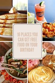 Pin On 0 Free Food On Bday