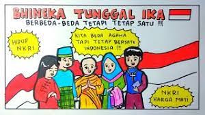 Keragaman indonesia juga tampak dari seni sebagai hasil kebudayaan daerah. Poster Bhineka Tunggal Ika Persatuan Dan Kesatuan Dalam Keberagaman Youtube
