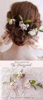 Thehoneycombshop Flower Hair Pin Bridal Hair Accessories Wedding Hair Accessories