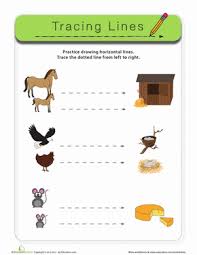 trace a line worksheet education com