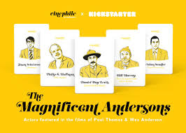 The ultimate card game for film nerds, movie geeks and cinephiles. Cinephile On Twitter Cinephile Presents The Magnificent Andersons An Expansion Featuring Actors From Paul Thomas Anderson Wes Anderson Films Now On Kickstarter Https T Co F8njrilmuo Cinephilegame Https T Co X02qp0rnru
