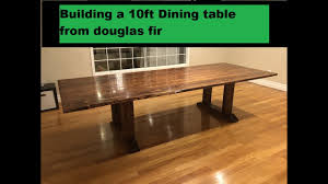 This dinner table is distinctive due to the large sizes of the materials used as well as for the metallic frame and the pieces of wood. Building A 10 Foot Long Dining Table Youtube