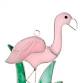 Stained Glass Flamingo